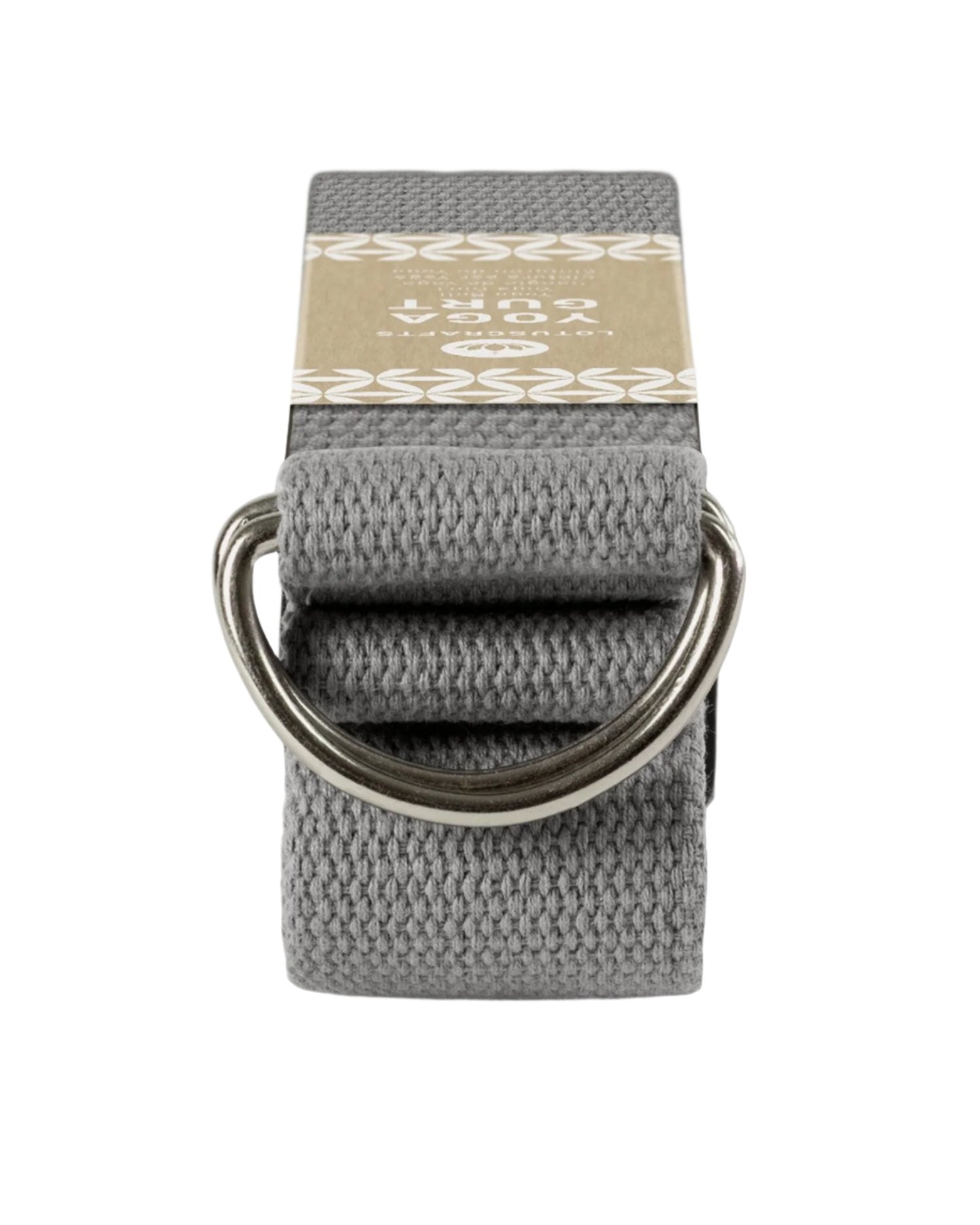 Lotuscrafts Ιμάντας γιόγκα D-Ring - anthracite - BIO βαμβάκι 250x3,8 εκ - mykarma.gr