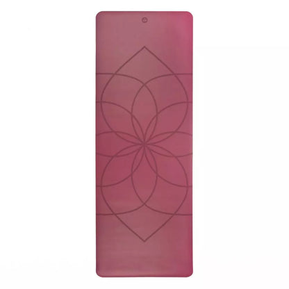 Bodhi - Στρώμα Yoga από φυσικό καουτσούκ & PU με Living Flower - berry   185 x 66 cm  4 mm  2,5 kg - mykarma.gr