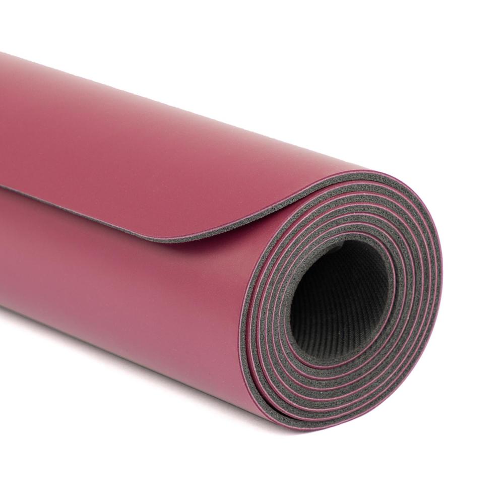 Bodhi - Στρώμα Yoga από φυσικό καουτσούκ & PU με Living Flower - berry   185 x 66 cm  4 mm  2,5 kg - mykarma.gr