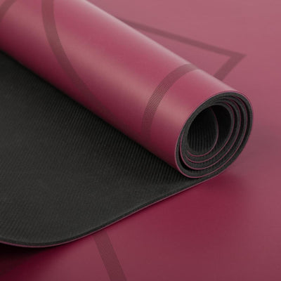 Bodhi - Στρώμα Yoga από φυσικό καουτσούκ & PU με Living Flower - berry   185 x 66 cm  4 mm  2,5 kg - mykarma.gr