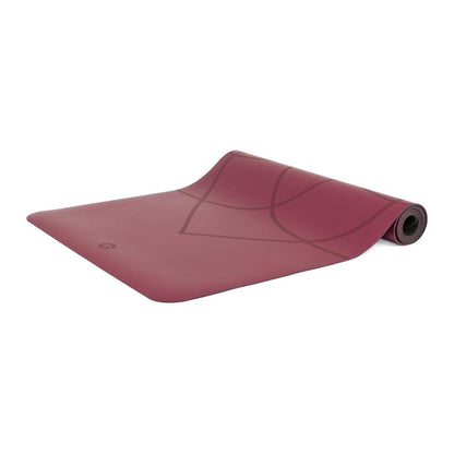 Bodhi - Στρώμα Yoga από φυσικό καουτσούκ & PU με Living Flower - berry   185 x 66 cm  4 mm  2,5 kg - mykarma.gr
