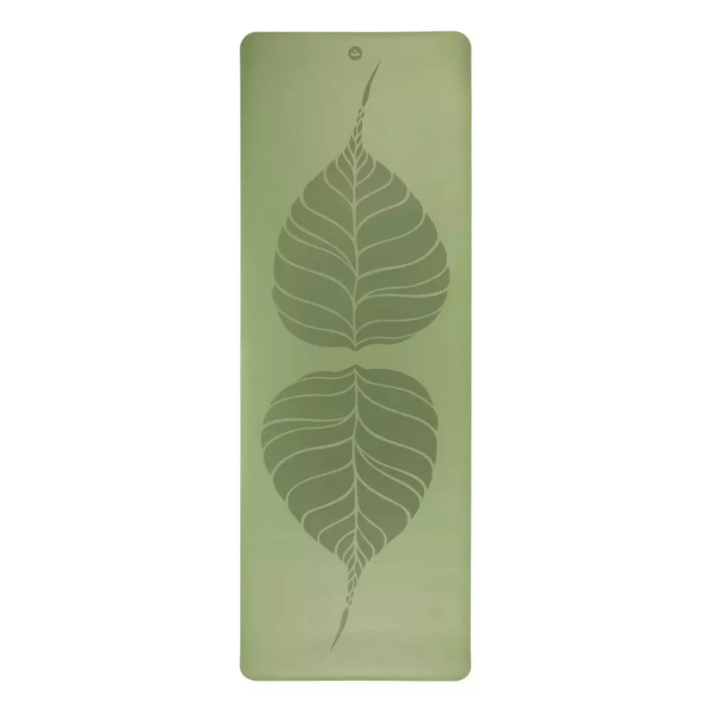 Bodhi - Στρώμα Yoga από φυσικό καουτσούκ & PU  με Bodhi Leaves - green  185 x 66 cm  4 mm  2,5 kg - mykarma.gr