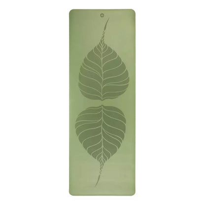 Bodhi - Στρώμα Yoga από φυσικό καουτσούκ & PU  με Bodhi Leaves - green  185 x 66 cm  4 mm  2,5 kg - mykarma.gr