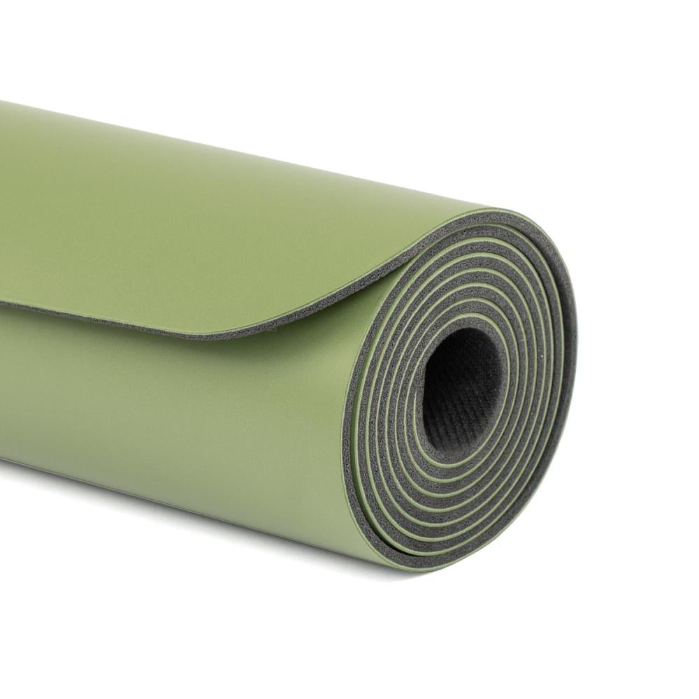 Bodhi - Στρώμα Yoga από φυσικό καουτσούκ & PU  με Bodhi Leaves - green  185 x 66 cm  4 mm  2,5 kg - mykarma.gr