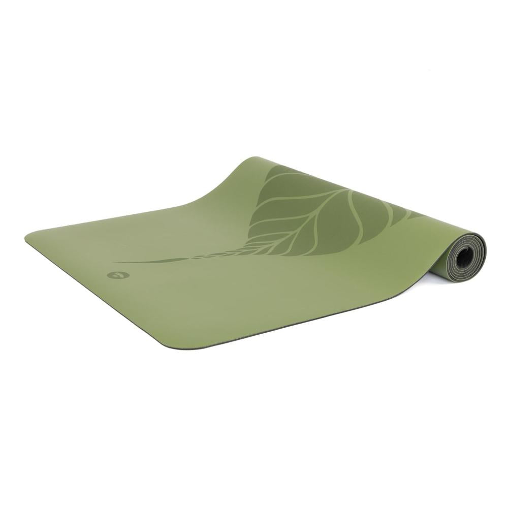 Bodhi - Στρώμα Yoga από φυσικό καουτσούκ & PU  με Bodhi Leaves - green  185 x 66 cm  4 mm  2,5 kg - mykarma.gr
