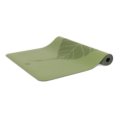 Bodhi - Στρώμα Yoga από φυσικό καουτσούκ & PU  με Bodhi Leaves - green  185 x 66 cm  4 mm  2,5 kg - mykarma.gr