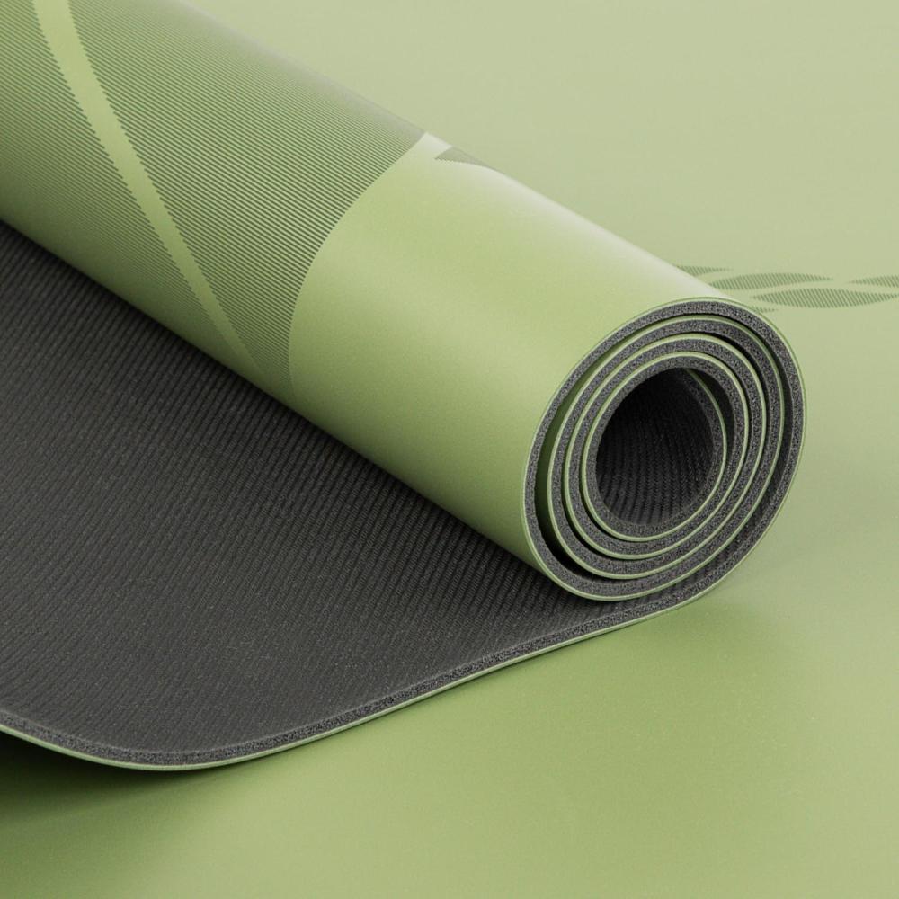 Bodhi - Στρώμα Yoga από φυσικό καουτσούκ & PU  με Bodhi Leaves - green  185 x 66 cm  4 mm  2,5 kg - mykarma.gr