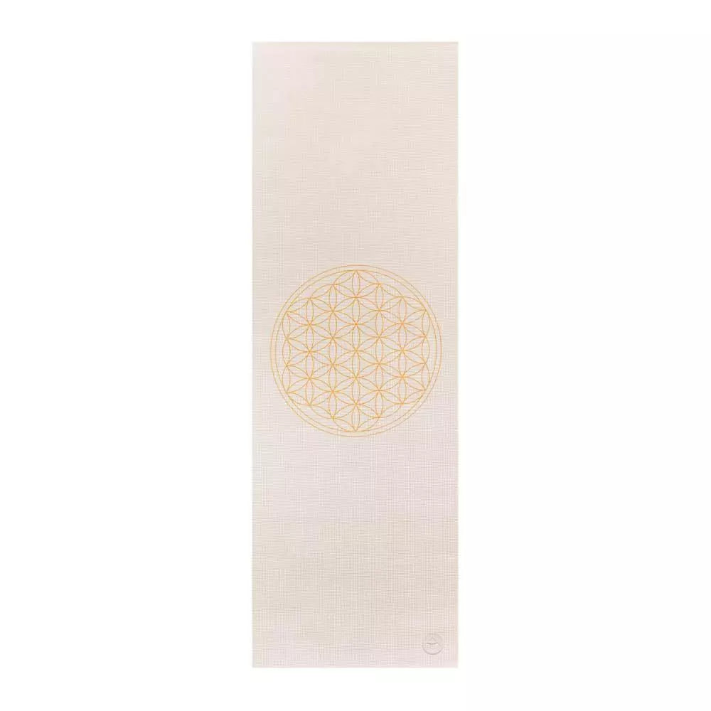 Bodhi Στρώμα γιόγκα Leela “Flower of Life” - silver cloud  183 x 60 cm, 4.5 mm - mykarma.gr
