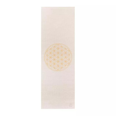 Bodhi Στρώμα γιόγκα Leela “Flower of Life” - silver cloud  183 x 60 cm, 4.5 mm - mykarma.gr