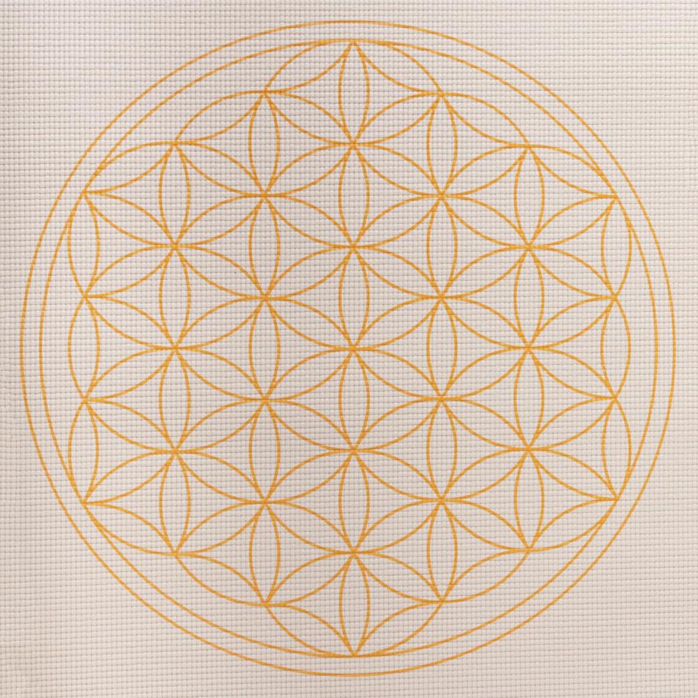 Bodhi Στρώμα γιόγκα Leela “Flower of Life” - silver cloud  183 x 60 cm, 4.5 mm - mykarma.gr