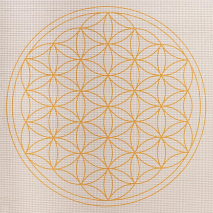 Bodhi Στρώμα γιόγκα Leela “Flower of Life” - silver cloud  183 x 60 cm, 4.5 mm - mykarma.gr