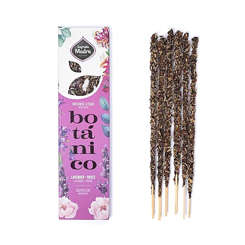 Αρωματικό Στικ - Sagrada Madre Botanical - Herbal Lavender & Roses (Λεβάντα & Τριαντάφυλλα) Χρόνος καύσης ανά Στικ ±55 λεπτά  Βάρος: ±20 gr - mykarma.gr