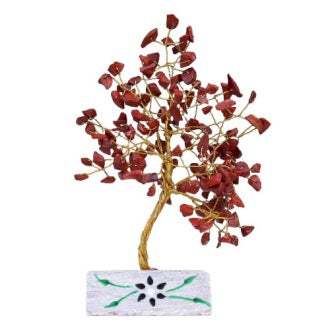 Δέντρο της Ζωής για Τύχη & Αφθονία με 160 Ημιπολύτιμους λίθους Κόκκινο Ιάσπι (Red Jasper) 20 cm