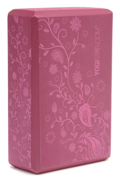 Yogistar - Yoga & Pilates block Big 'Indian flower', wine red Διαστάσεις 22.6 cm x 15 cm x 7.8 cm Βάρος:120 g - mykarma.gr