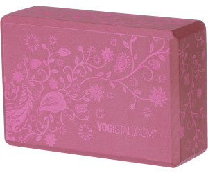 Yogistar - Yoga & Pilates block Big 'Indian flower', wine red Διαστάσεις 22.6 cm x 15 cm x 7.8 cm Βάρος:120 g - mykarma.gr