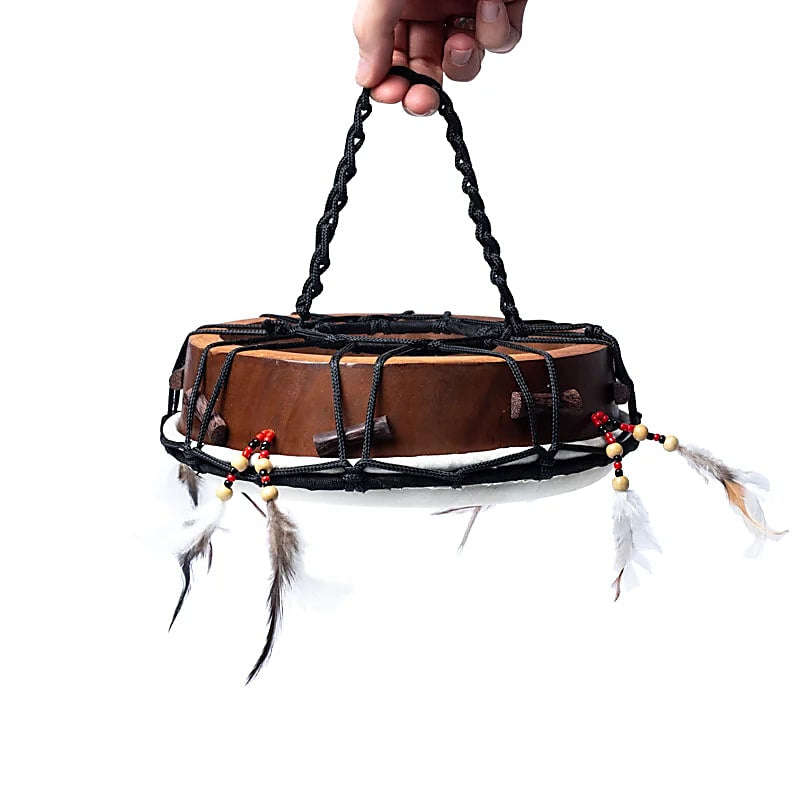 Χειροποίητο Τύμπανο Ινδικού τύπου Terbangan (Rebana Drum) Διαστάσεις: 23 cm Βάρος: 1 kg - mykarma.gr