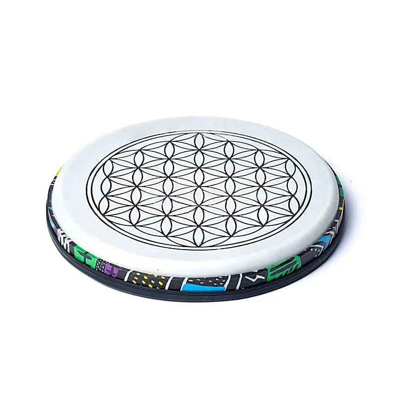 Χειροποίητο Τύμπανο “Flower of Life Drum” Διαστάσεις: 25 cm Βάρος: 320 g - mykarma.gr