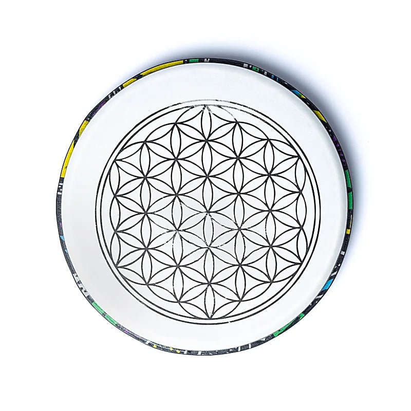 Χειροποίητο Τύμπανο “Flower of Life Drum” Διαστάσεις: 25 cm Βάρος: 320 g - mykarma.gr