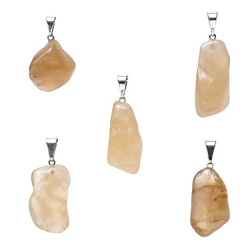 Κρεμαστό Μενταγιόν από Κιτρίνη (Natural Citrine) Διαστάσεις: 2 εκ (Η συσκευασία περιέχει 1 τεμάχιο) - mykarma.gr