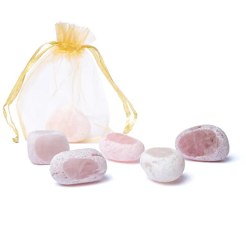 Φυσικό Ορυκτό Πέτρωμα - Emma Egg (Seer Stone) Ροζ Χαλαζίας (Rose Quartz) Διαστάσεις: ±2.5-3.5 εκ (Η συσκευασία περιέχει 1 τεμάχιο) - mykarma.gr