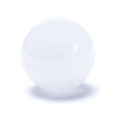 Σφαίρα Λευκός Χαλαζίας (Rock Crystal) +Σταντ ΔΩΡΟ Διαστάσεις 4 εκ - mykarma.gr