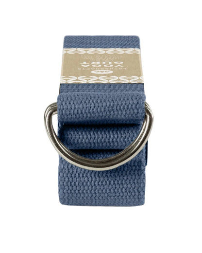 Lotuscrafts Ιμάντας γιόγκα D-Ring - marine blue - BIO βαμβάκι 250x3,8 εκ - mykarma.gr