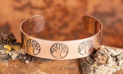 Χειροποίητο Βραχιόλι Χάλκινο «Tree of Life» από 100% χαλκό Μέγεθος ρυθμιζόμενο Βάρος: 30 γρ Πλάτος: 1,7 εκ - mykarma.gr