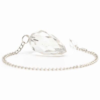 Εκκρεμές (Pendulum) - Λευκός Χαλαζίας (Rock Crystal) Μέγεθος: 1,5 x 3 cm Βάρος: 5-10 g - mykarma.gr