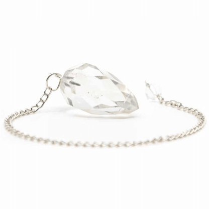 Εκκρεμές (Pendulum) - Λευκός Χαλαζίας (Rock Crystal) Μέγεθος: 1,5 x 3 cm Βάρος: 5-10 g - mykarma.gr