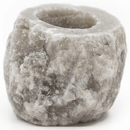 Φωτιστικό για ρεσώ από αλάτι Ιμαλαίων - γκρι - Salt Lamp Διαστάσεις: 9x9x10cm Βάρος: 400-700g - mykarma.gr