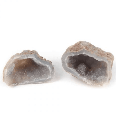 Φυσικό ορυκτό πέτρωμα - Ορυκτό Quartz Geode-Λευκός Χαλαζίας του Χιονιού Μέγεθος έως 5 cm Βάρος έως 50 g - mykarma.gr
