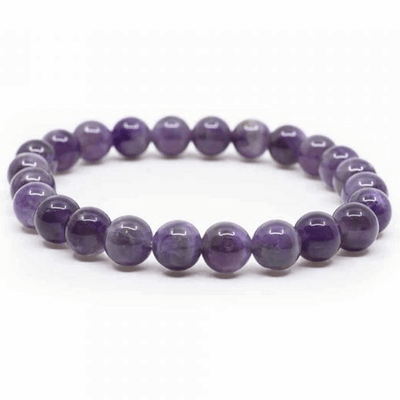 Βραχιόλι ελαστικό από Αμέθυστο (Amethyst) Διαστάσεις: 19 εκ Χάντρες: ± 6mm - mykarma.gr