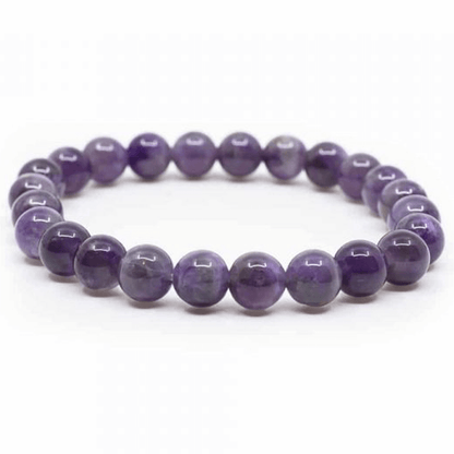 Βραχιόλι ελαστικό από Αμέθυστο (Amethyst) Διαστάσεις: 19 εκ Χάντρες: ± 6mm - mykarma.gr
