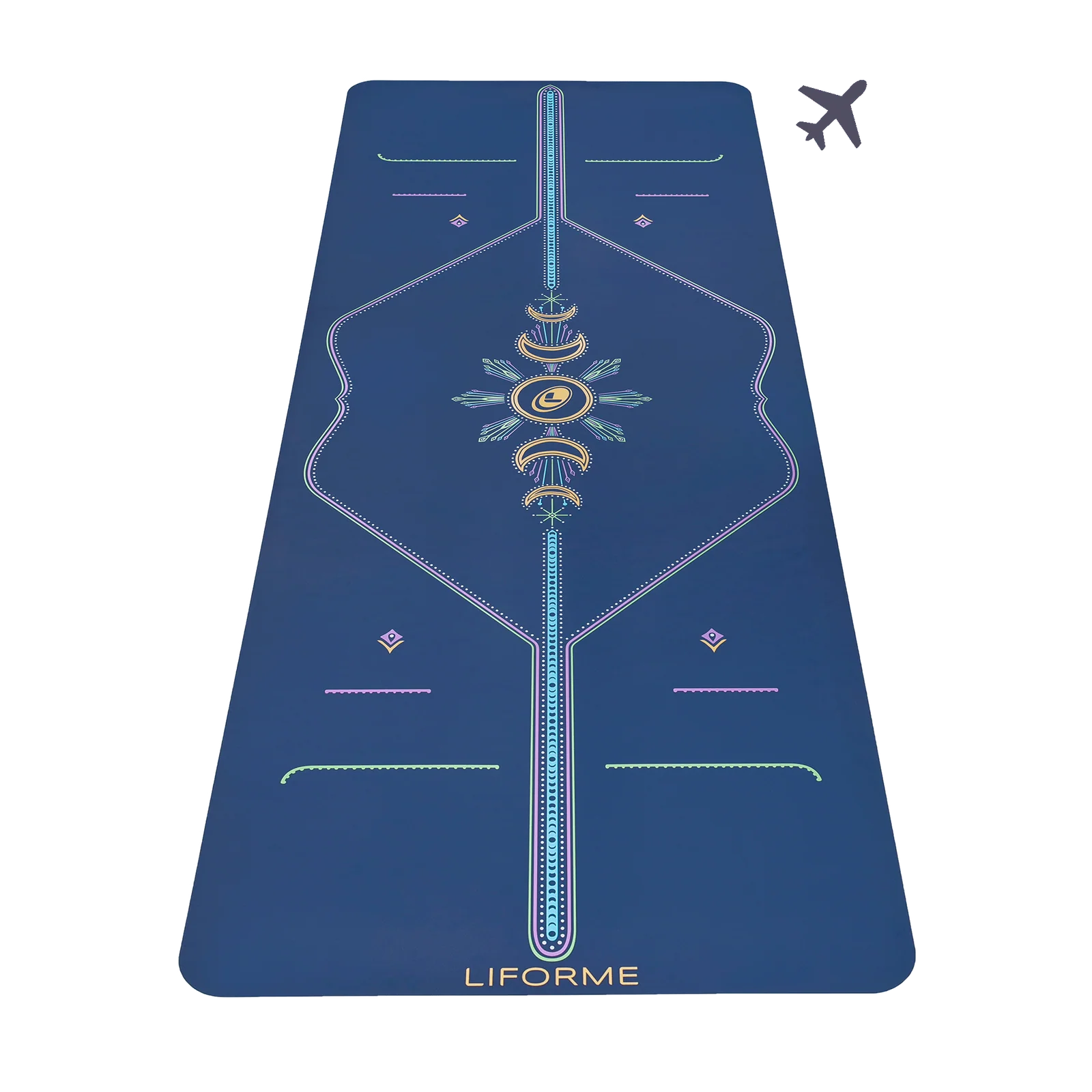 Liforme Cosmic Moon Travel Mat Busk Blue