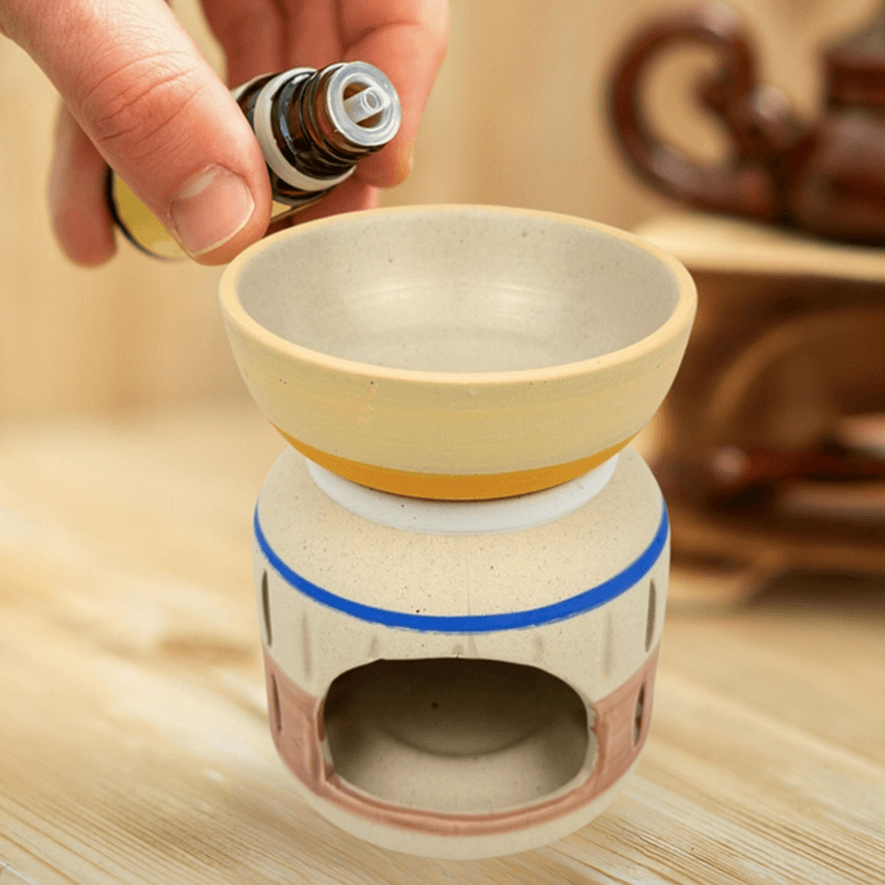 Oil Burner Κεραμικός Καυστήρας «Vaso» Διαστάσεις : 8.5 x 8.5 x 12.5 εκ - mykarma.gr