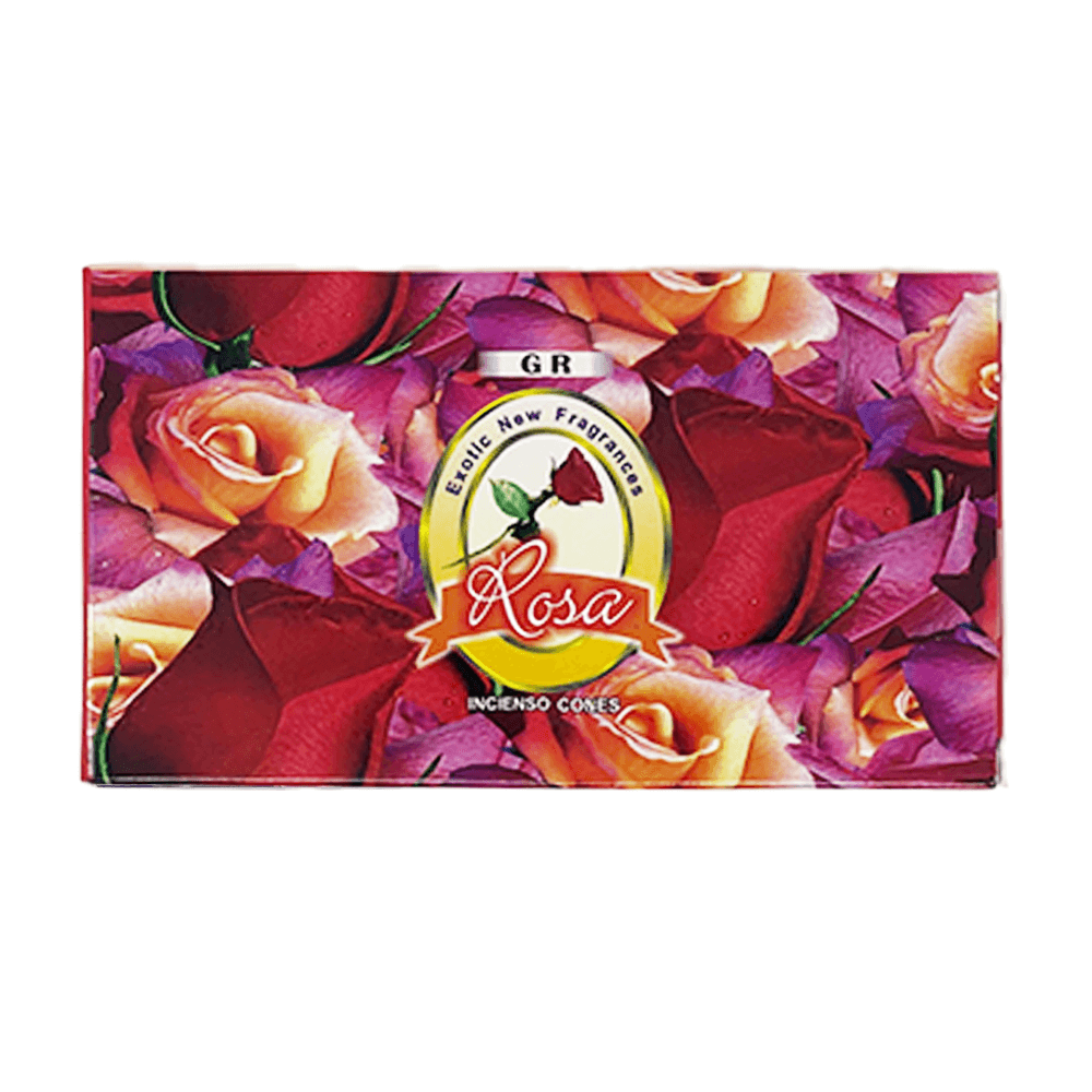 Κώνοι θυμιάματος Rose - Τριαντάφυλλο. Βάρος: 20 g Περιέχει 10 κώνους + Βάση - mykarma.gr