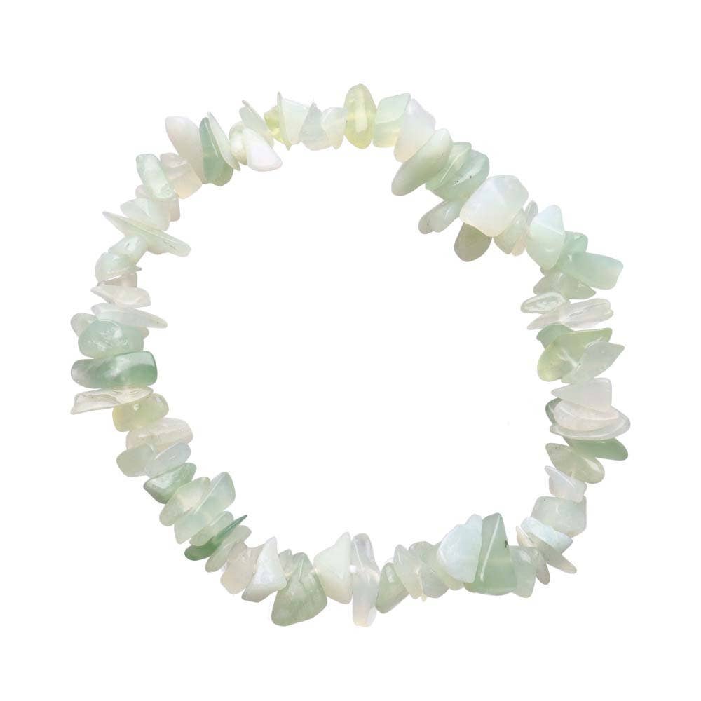 Ελαστικό Βραχιόλι από Πράσινο Νεφρίτη (Jade) Διαστάσεις: 19 εκ Χάντρες: ± 4 mm Νεφρίτης - mykarma.gr