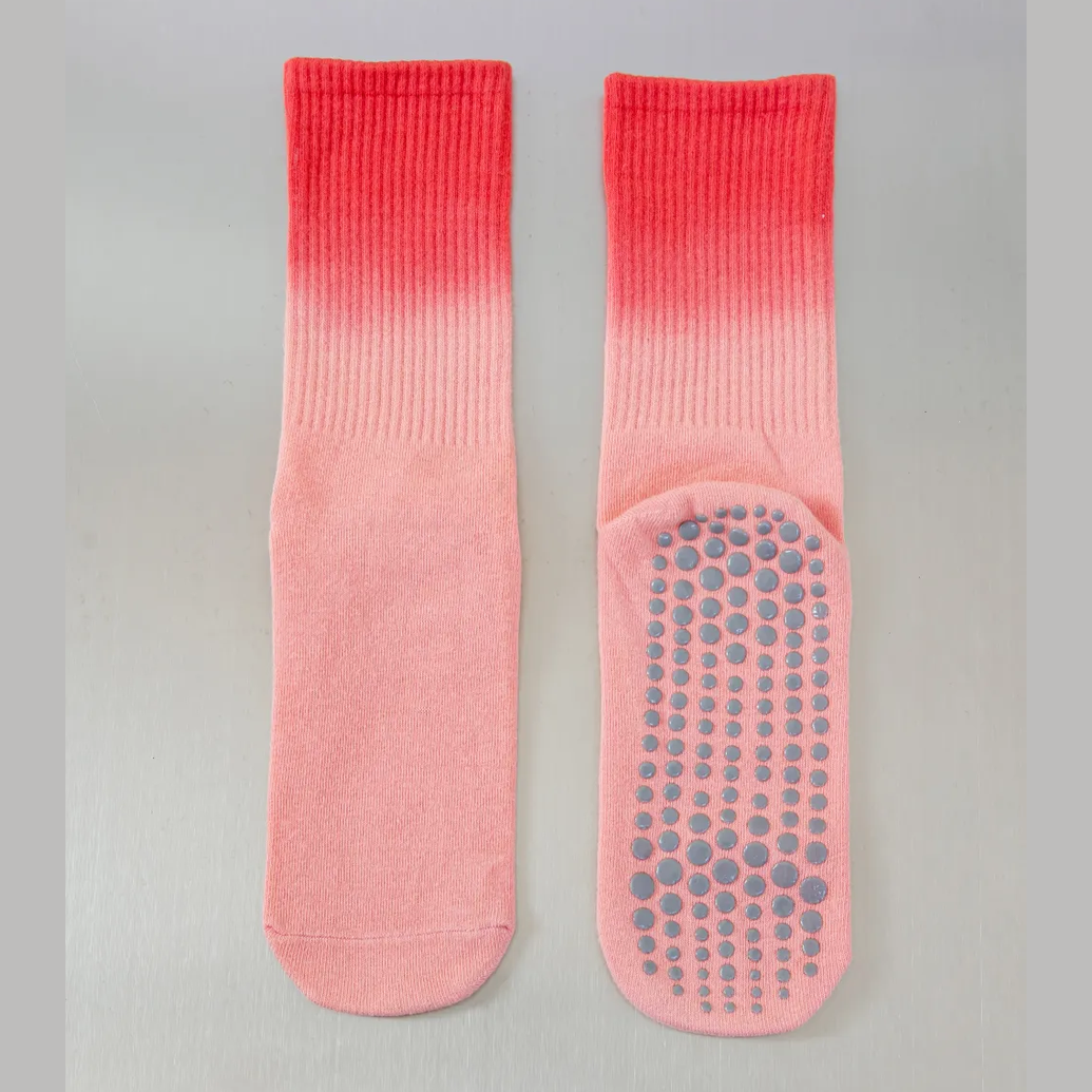 Αντιολισθητικές Ψηλές Κάλτσες - Tie-Dye Non-Slip Socks – Yoga & Pilates - ποικιλία χρωμάτων  No 37-43 - mykarma.gr