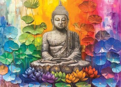 Παζλ 1000 Τεμαχίων - Puzzle “Colorful Buddha” Τεχνολογία: Smart-Cut™ - mykarma.gr