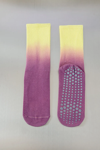 Αντιολισθητικές Ψηλές Κάλτσες - Tie-Dye Non-Slip Socks – Yoga & Pilates - ποικιλία χρωμάτων  No 37-43