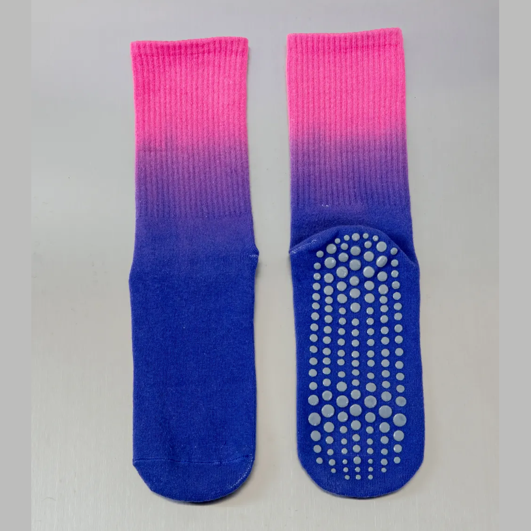 Αντιολισθητικές Ψηλές Κάλτσες - Tie-Dye Non-Slip Socks – Yoga & Pilates - ποικιλία χρωμάτων  No 37-43 - mykarma.gr