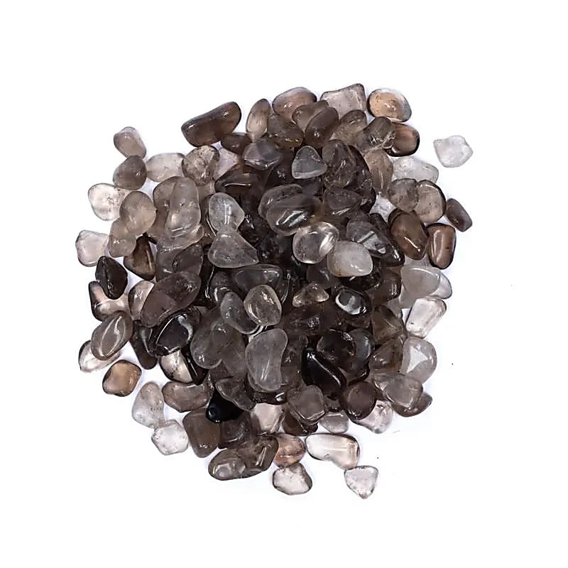 Φυσικό ορυκτό πέτρωμα- Χαλαζία Καπνία (Smokey Quartz) Α ποιότητας - μικρές γυαλισμένες πέτρες Βάρος: 200γρ Μέγεθος: 0,5-2 εκ - mykarma.gr