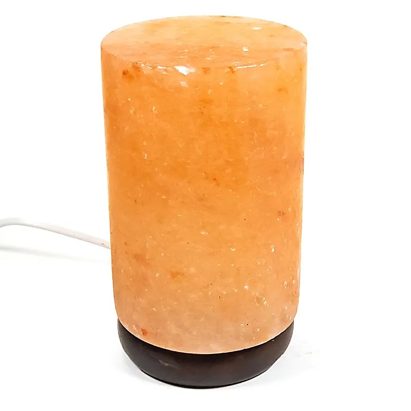 Λάμπα απο άλατα Ιμαλαΐων «Cilinder» - με καλώδιο & LED. Μέγεθος 10x10x18cm Βάρος ± 2700gr - mykarma.gr