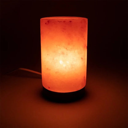 Λάμπα απο άλατα Ιμαλαΐων «Cilinder» - με καλώδιο & LED. Μέγεθος 10x10x18cm Βάρος ± 2700gr - mykarma.gr