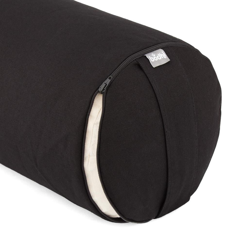 Bodhi Στρογγυλό μαξιλάρι Bolster Basic - black - κάλυμμα απο οργανικό βαμβάκι  Διαστάσεις: 67 × 22 εκ - mykarma.gr