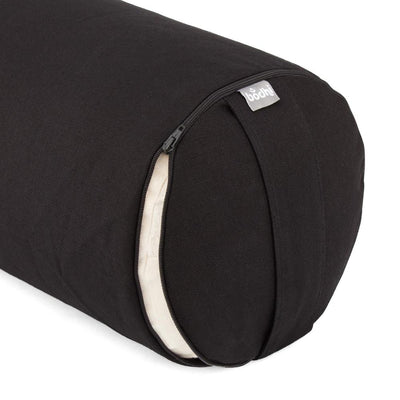 Bodhi Στρογγυλό μαξιλάρι Bolster Basic - black - κάλυμμα απο οργανικό βαμβάκι  Διαστάσεις: 67 × 22 εκ - mykarma.gr