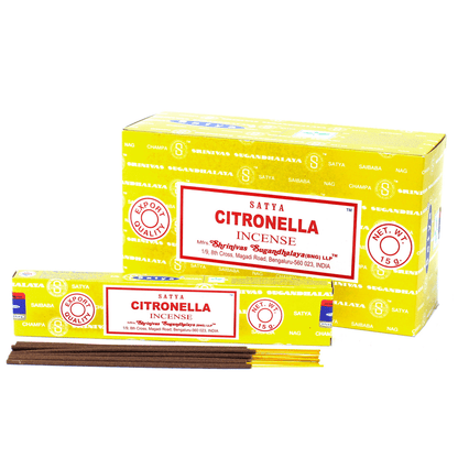 Αρωματικά Στικ Satya - Σιτρονέλλα (Citronella) Βάρος 15γρ - mykarma.gr