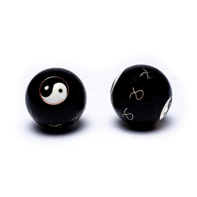 Μπάλες Υγείας - Yin Yang - χρώμα μαύρο Μέγεθος: 3.5 εκ Υλικό: Ατσάλι - mykarma.gr