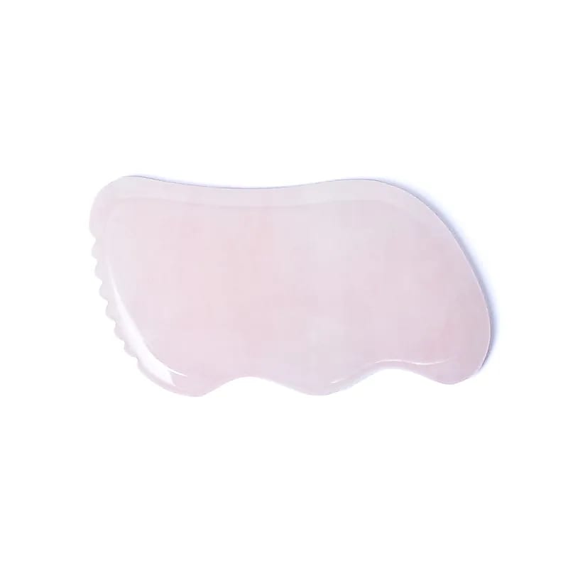 Gua Sha Wave - Κυματιστή Πέτρα για Μασάζ - Ροζ Χαλαζίας (Rose Quartz) 80 g 9 cm - mykarma.gr