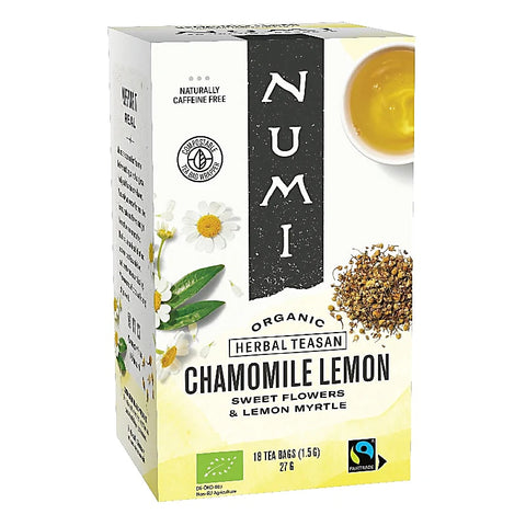 Organic Numi Chamomile Lemon Tea - 18 x 1,5 g  ΣΑΚΟΥΛΑΚΙΑ Τσάι με Χαμομήλι & Λεμόνι - χωρίς καφεΐνη